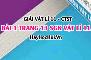Giải bài 1 trang 13 Vật lý 11 SGK Chân trời sáng tạo